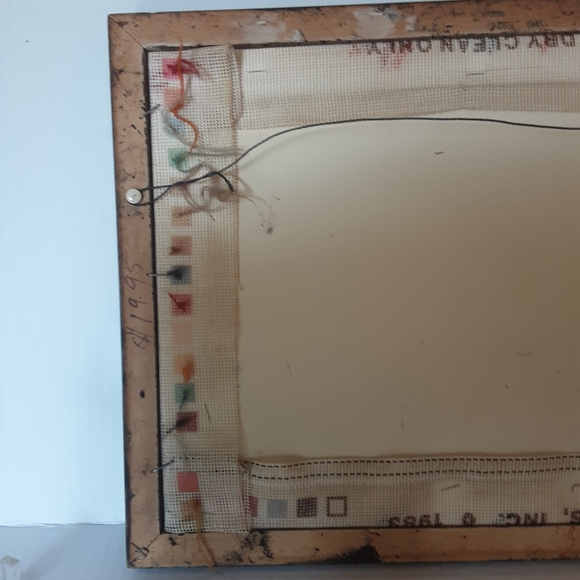 VINTAGE NEEDLEPOINT FRAMED PICTURE - Picture 2 of 2